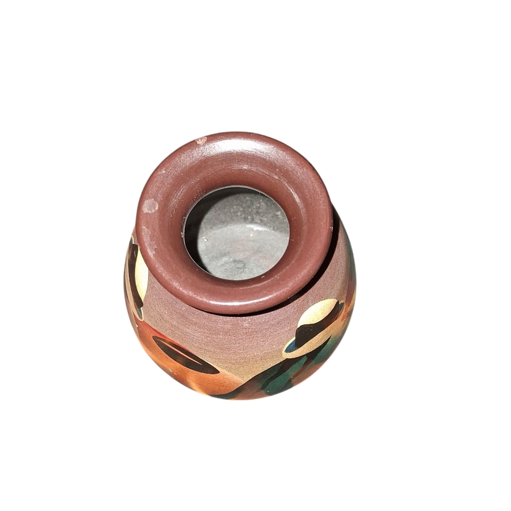 Handcrafted Multicolor Peruvian Vase - Picture 3 of 5